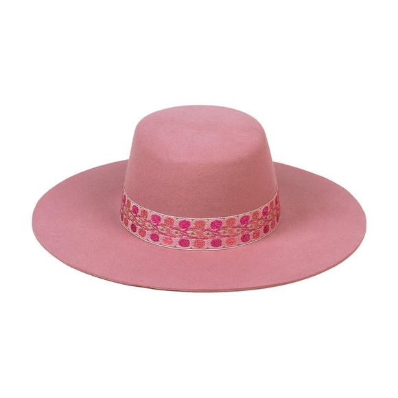 Lack Of Color Sierra Rose Full Brim Pink Wool Hat